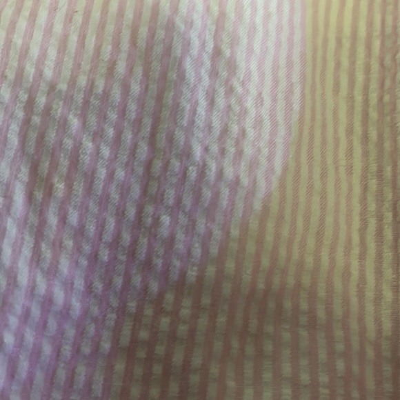 Lauren James Dress The Livingston Oxford Dress Pink Seersucker Bow Tie Back - Picture 9 of 9